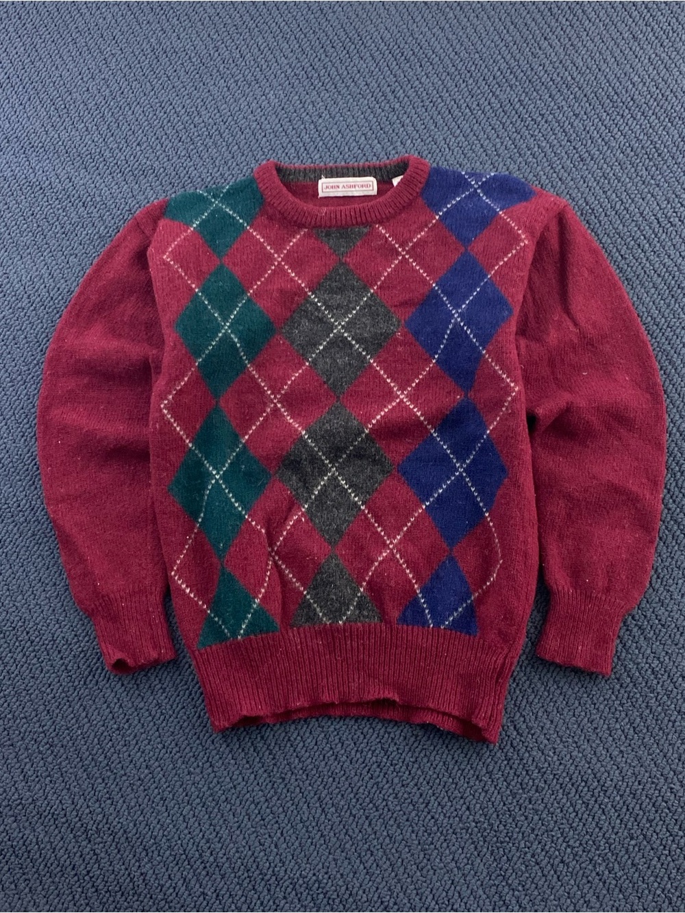Vintage John Ashford 100% Wool Preppy Sweater